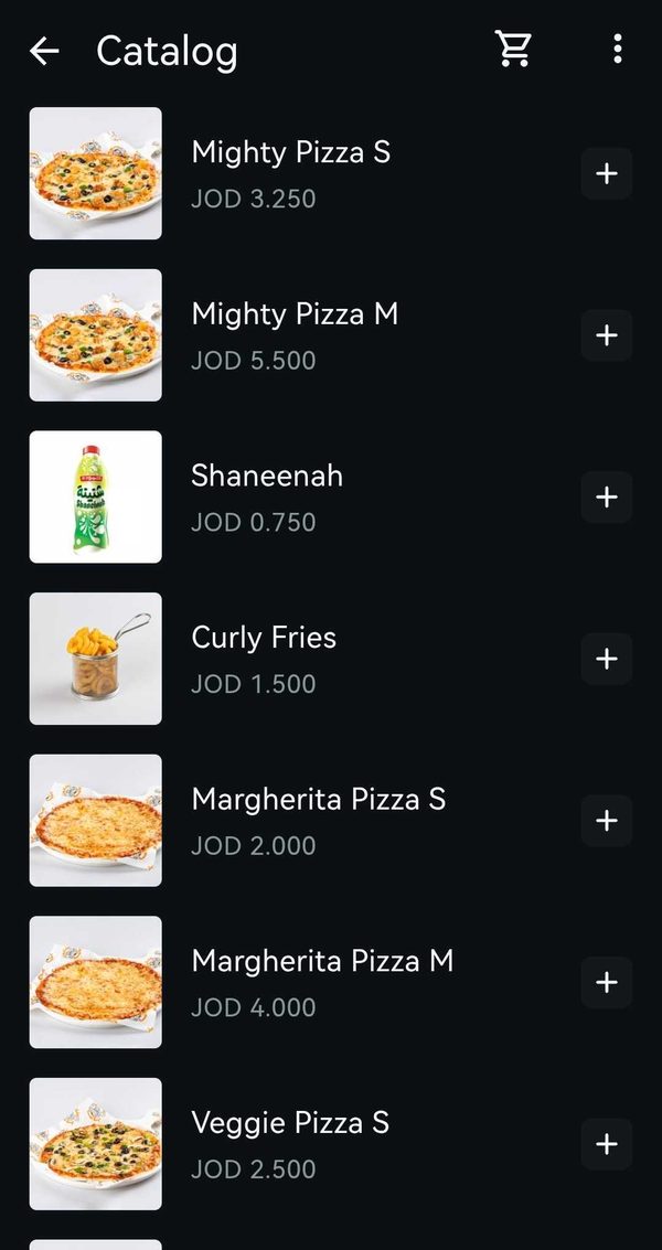 Browse the menu